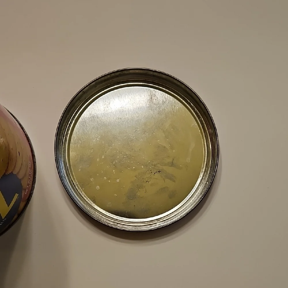 Vintage 1982 Nabisco RITZ Crackers Tin 12 oz Round Metal Canister With Lid 6”H